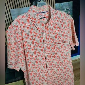 Apt. 9 Men's Casual Floral Shirt - Red and White